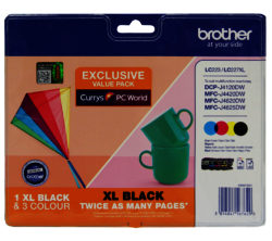 BROTHER LC223/LC227XL Tri-colour & Black Ink Cartridges - Multipack